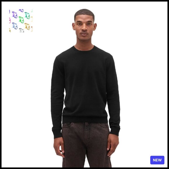 Cashsoft Crewneck Sweater Classic Minimal Preppy Mens Pullover Cozy